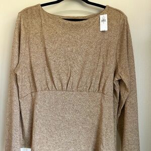 Banana Republic Knit Lurex Top, Gold, XL